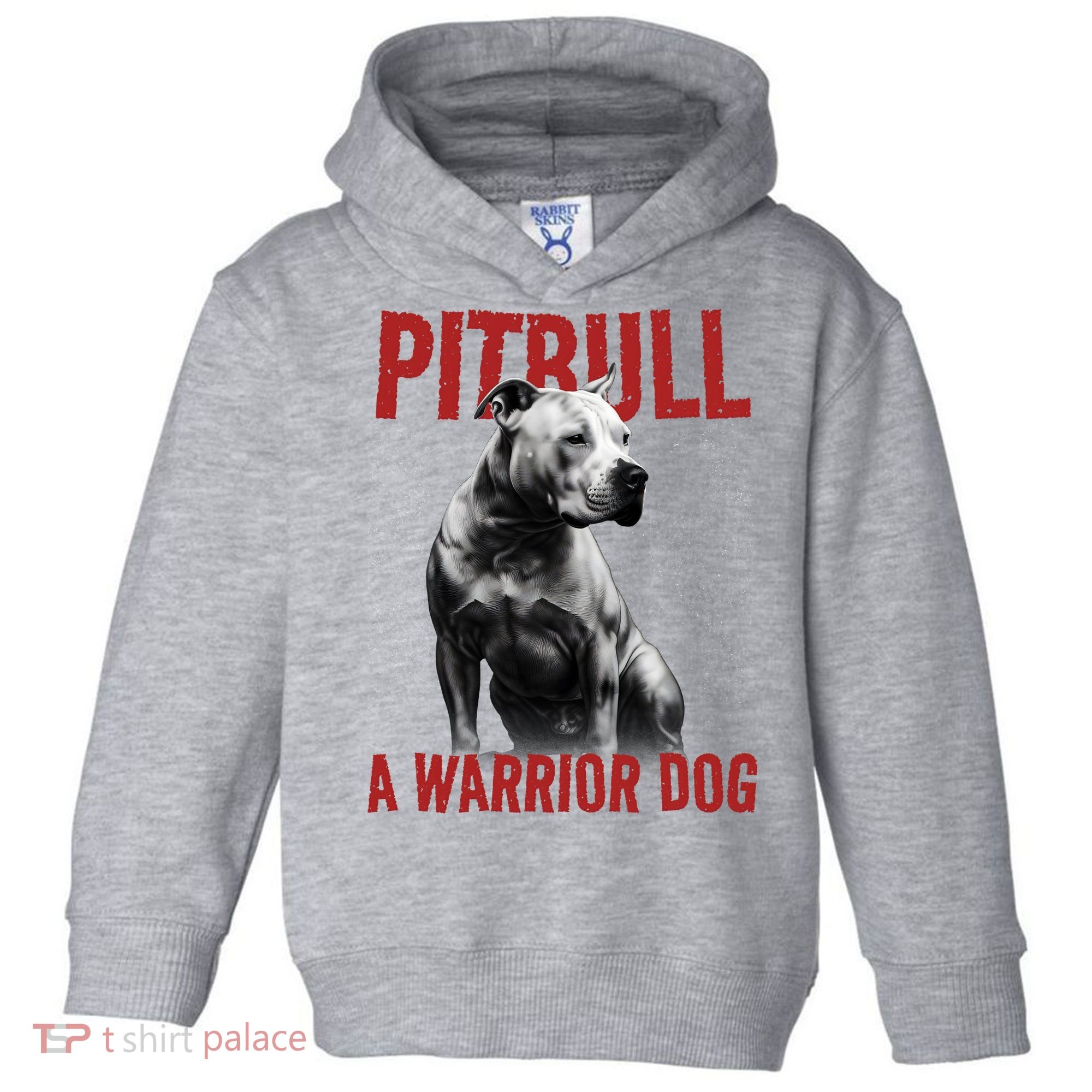 Realistic Pitbull A Warrior Dog Toddler Hoodie
