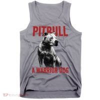 Realistic Pitbull A Warrior Dog Tank Top thumb 0