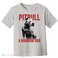 Realistic Pitbull A Warrior Dog Toddler T-Shirt thumb 0