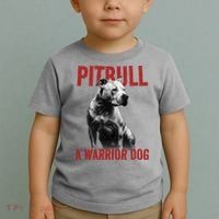 Realistic Pitbull A Warrior Dog Toddler T-Shirt thumb 2