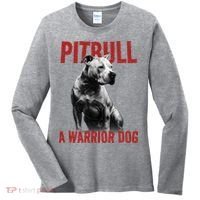 Realistic Pitbull A Warrior Dog Women's Long Sleeve Shirt thumb 0