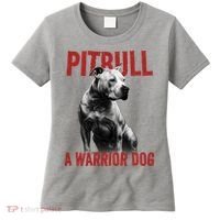 Realistic Pitbull A Warrior Dog Women's T-Shirt thumb 0