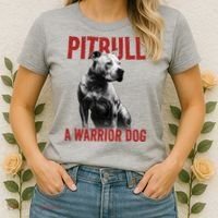 Realistic Pitbull A Warrior Dog Women's T-Shirt thumb 2