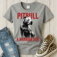 Realistic Pitbull A Warrior Dog Women's T-Shirt thumb 3