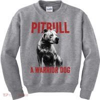 Realistic Pitbull A Warrior Dog Kids Sweatshirt thumb 0