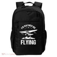 Retro Pilot Aviation ID Rather Be Flying Plane Gift Pilot Gift Backpack thumb 0