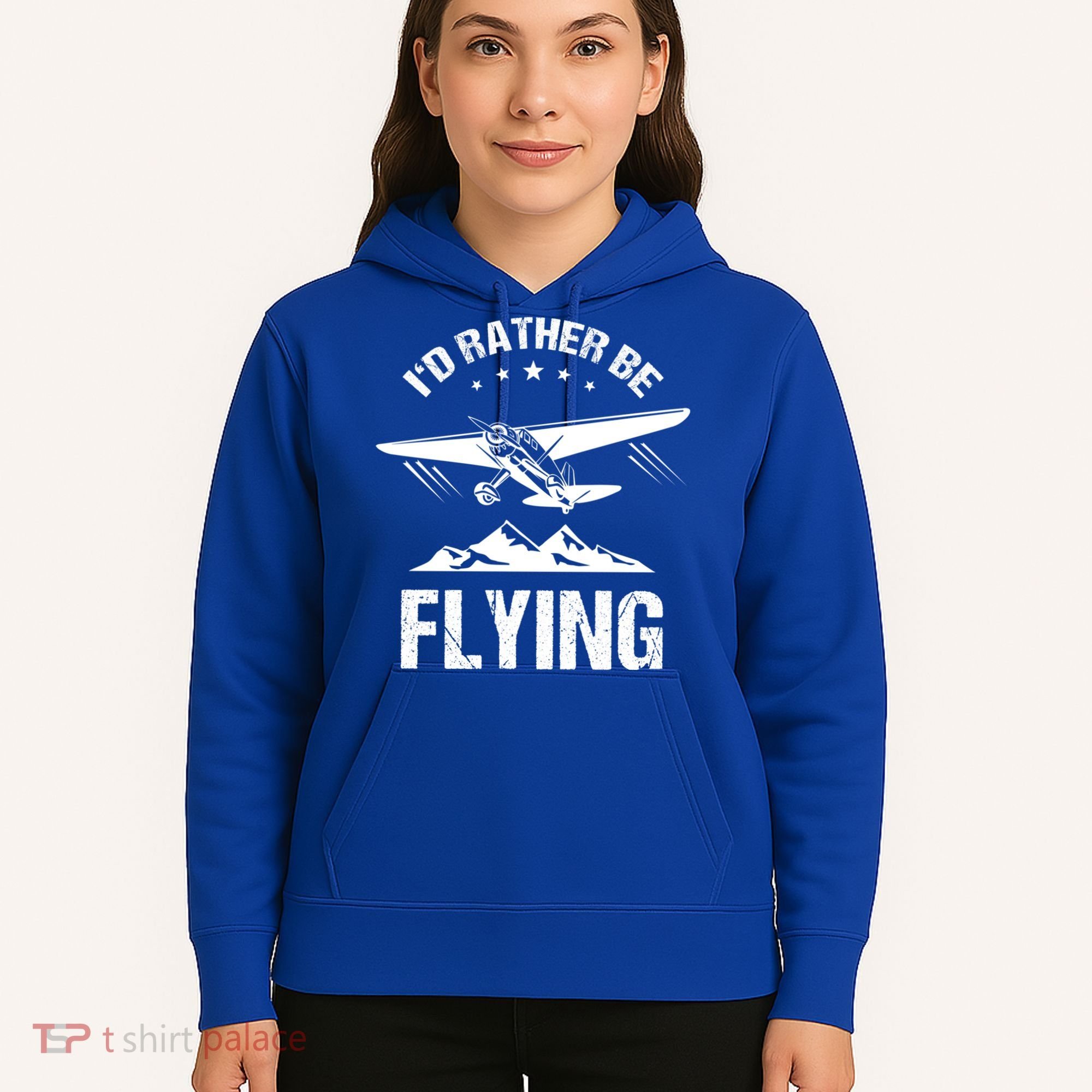 Retro Pilot Aviation ID Rather Be Flying Plane Gift Pilot Gift Hoodie