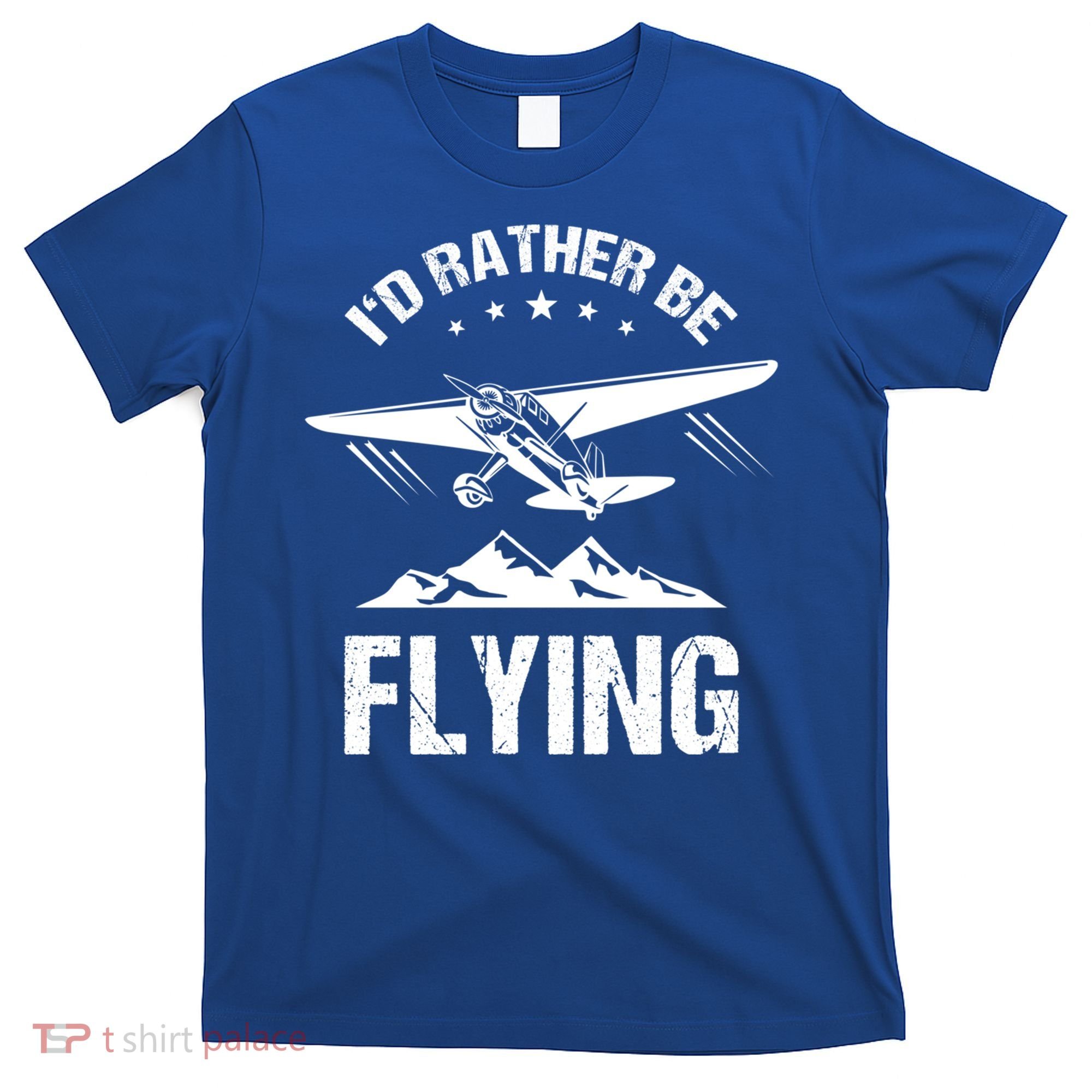 Retro Pilot Aviation ID Rather Be Flying Plane Gift Pilot Gift T-Shirt