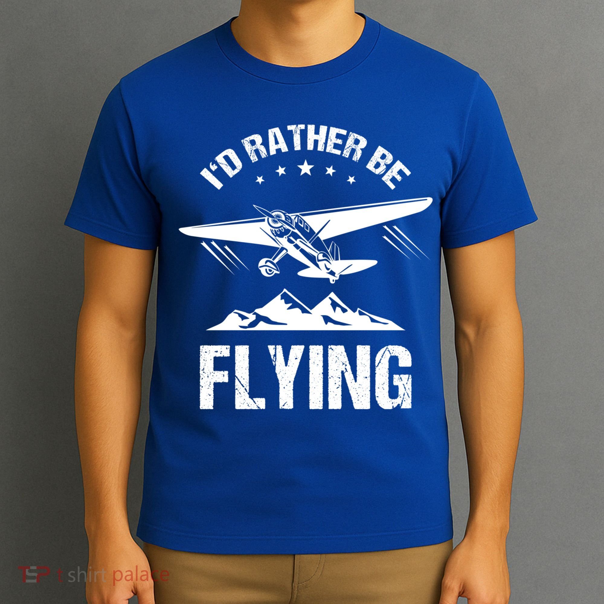 Retro Pilot Aviation ID Rather Be Flying Plane Gift Pilot Gift T-Shirt