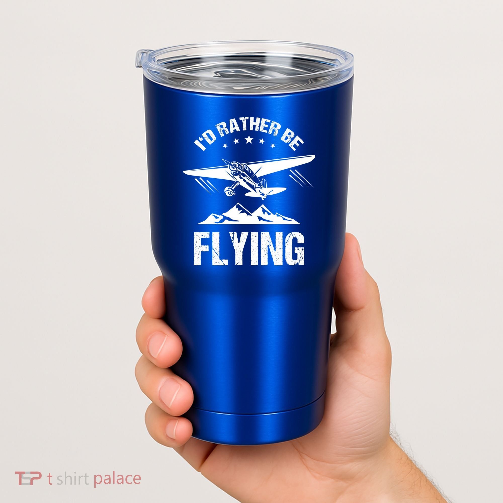 Retro Pilot Aviation ID Rather Be Flying Plane Gift Pilot Gift Tumbler