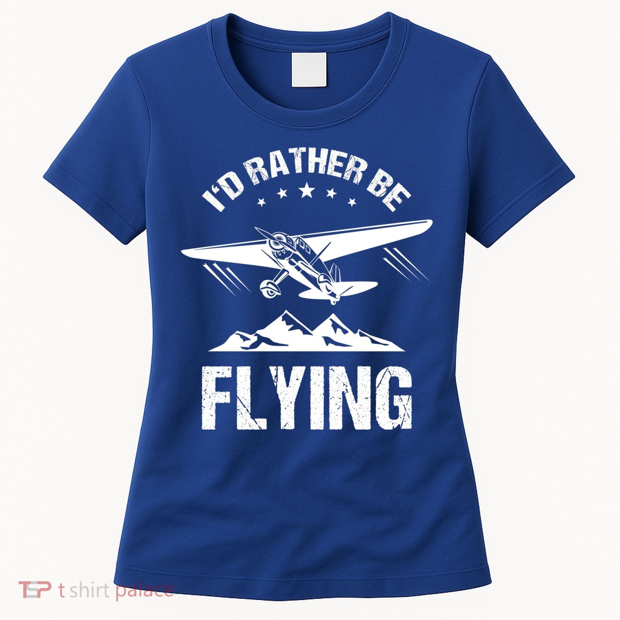 Retro Pilot Aviation ID Rather Be Flying Plane Gift Pilot Gift Women's T-Shirt