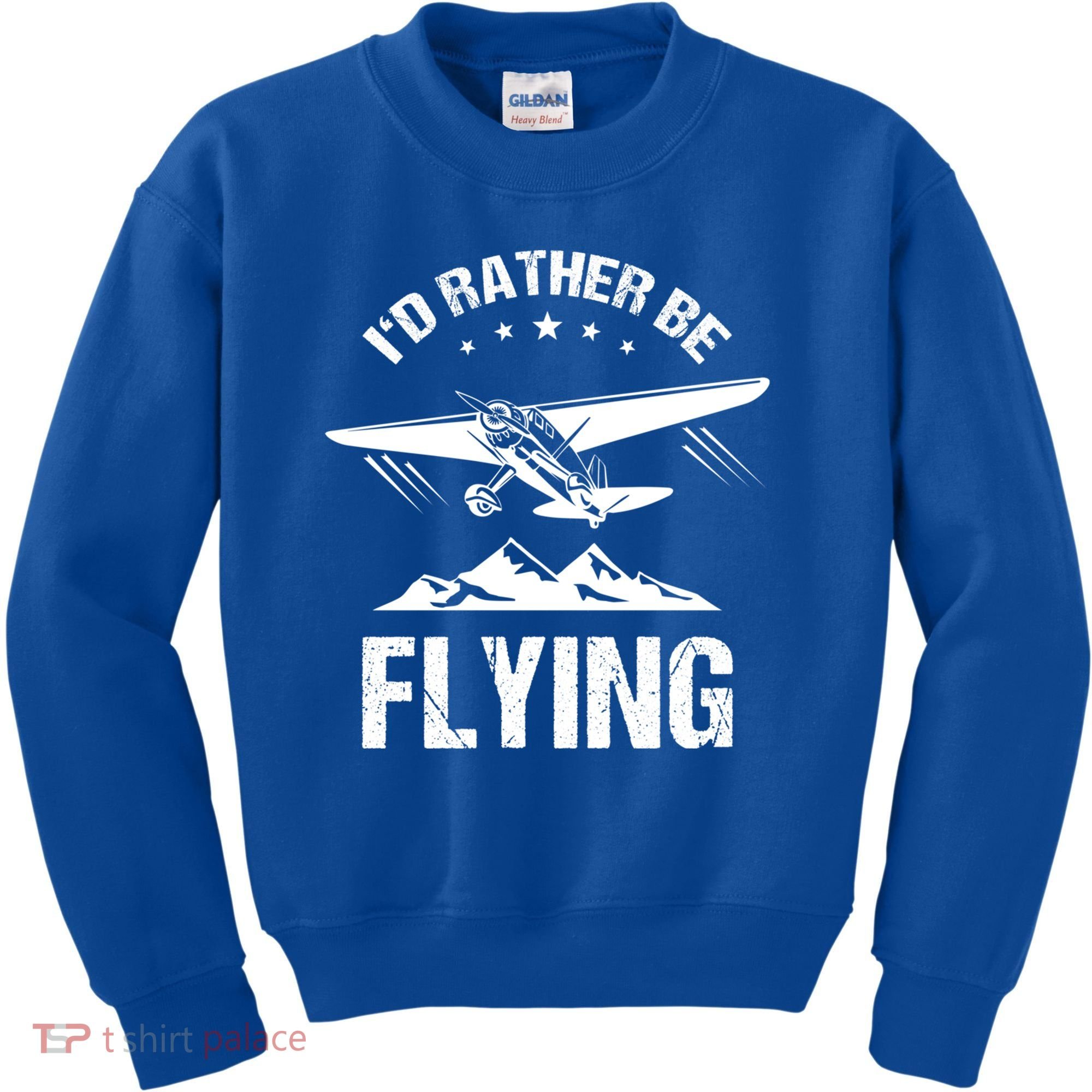 Retro Pilot Aviation ID Rather Be Flying Plane Gift Pilot Gift Kids Sweatshirt