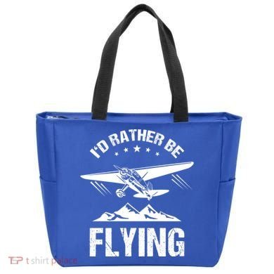 Retro Pilot Aviation ID Rather Be Flying Plane Gift Pilot Gift Tote Bag