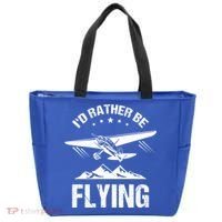 Retro Pilot Aviation ID Rather Be Flying Plane Gift Pilot Gift Tote Bag thumb 0