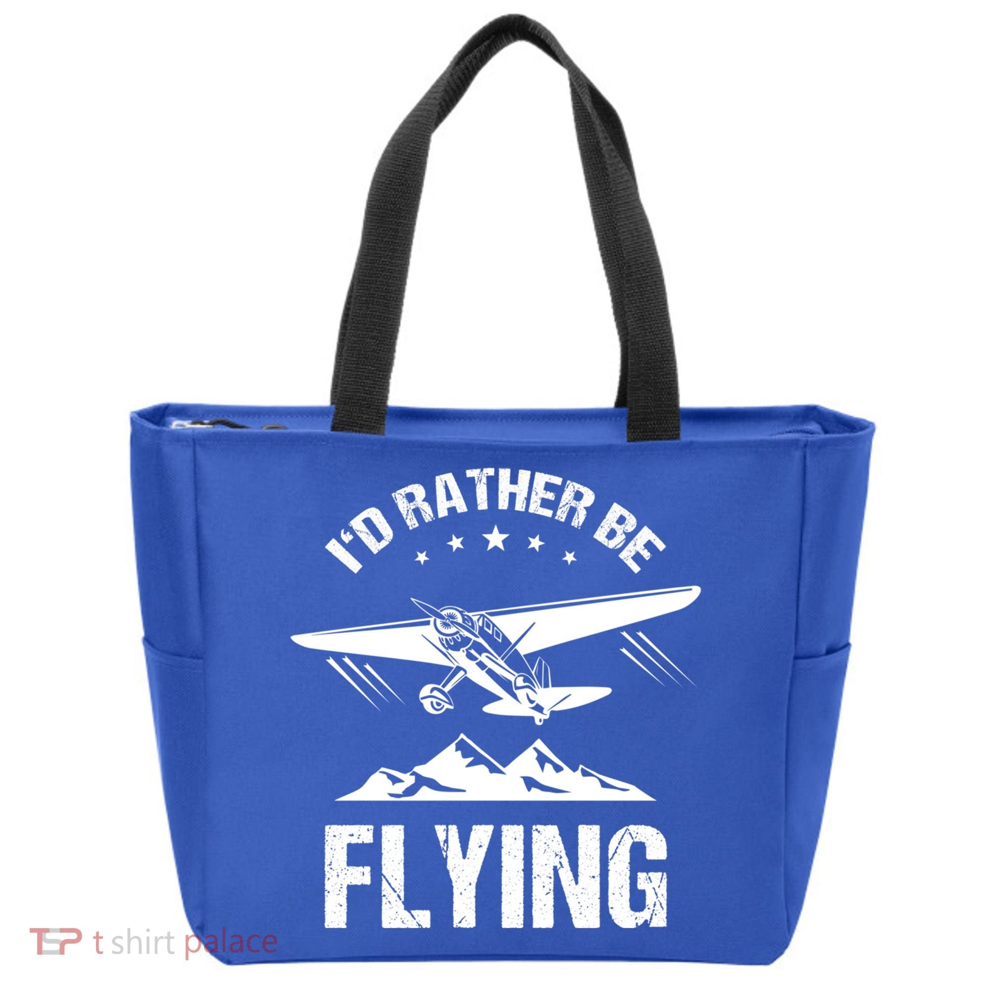 Retro Pilot Aviation ID Rather Be Flying Plane Gift Pilot Gift Tote Bag