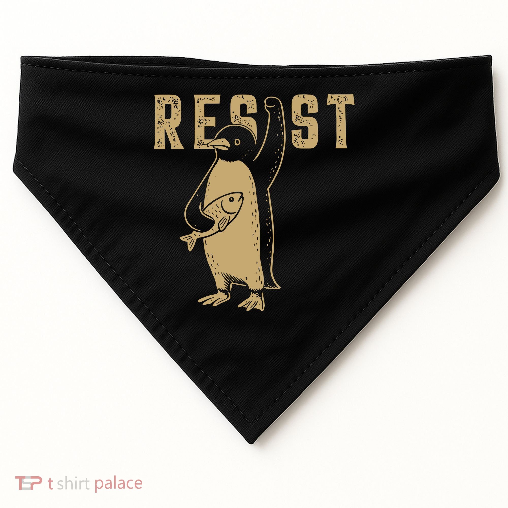 Resist Penguins Activism USA-Made Doggie Bandana
