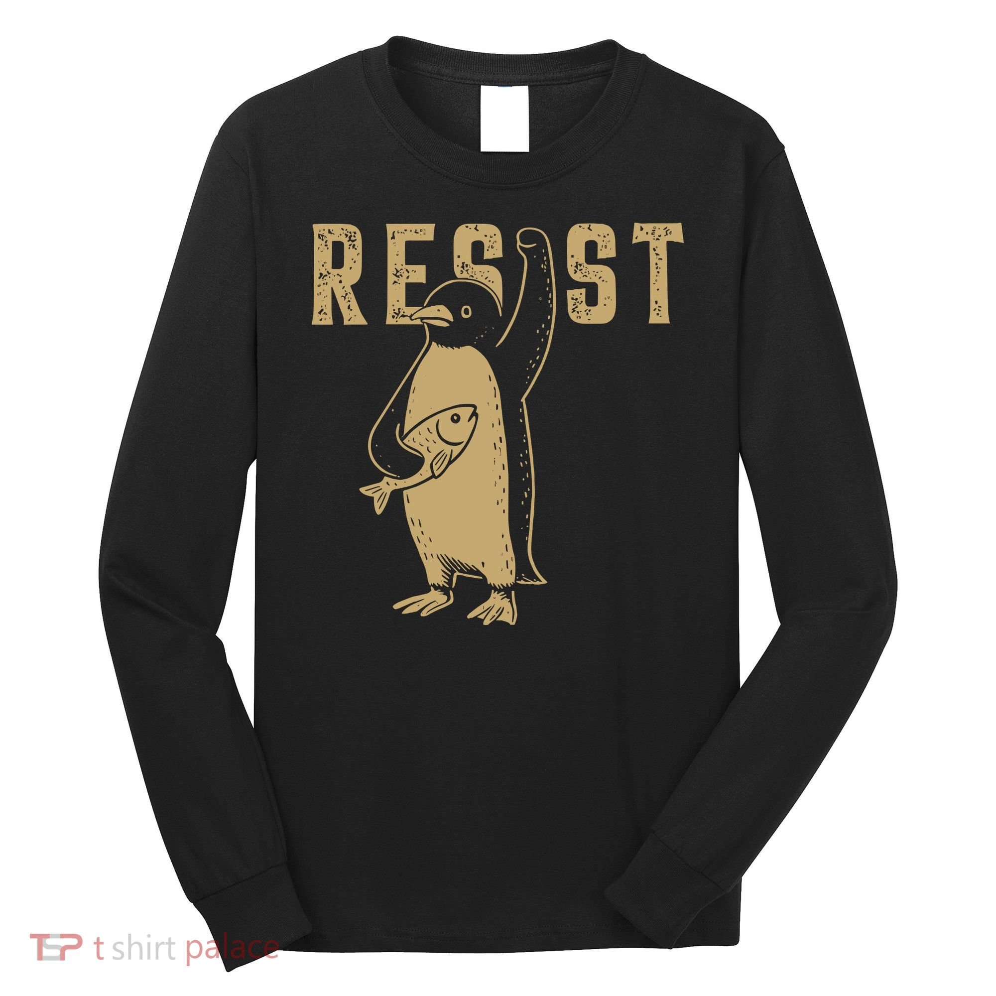 Resist Penguins Activism Long Sleeve Shirt