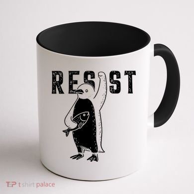 Resist Penguins Activism Coffee Mug back