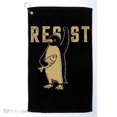 Resist Penguins Activism Golf Towel