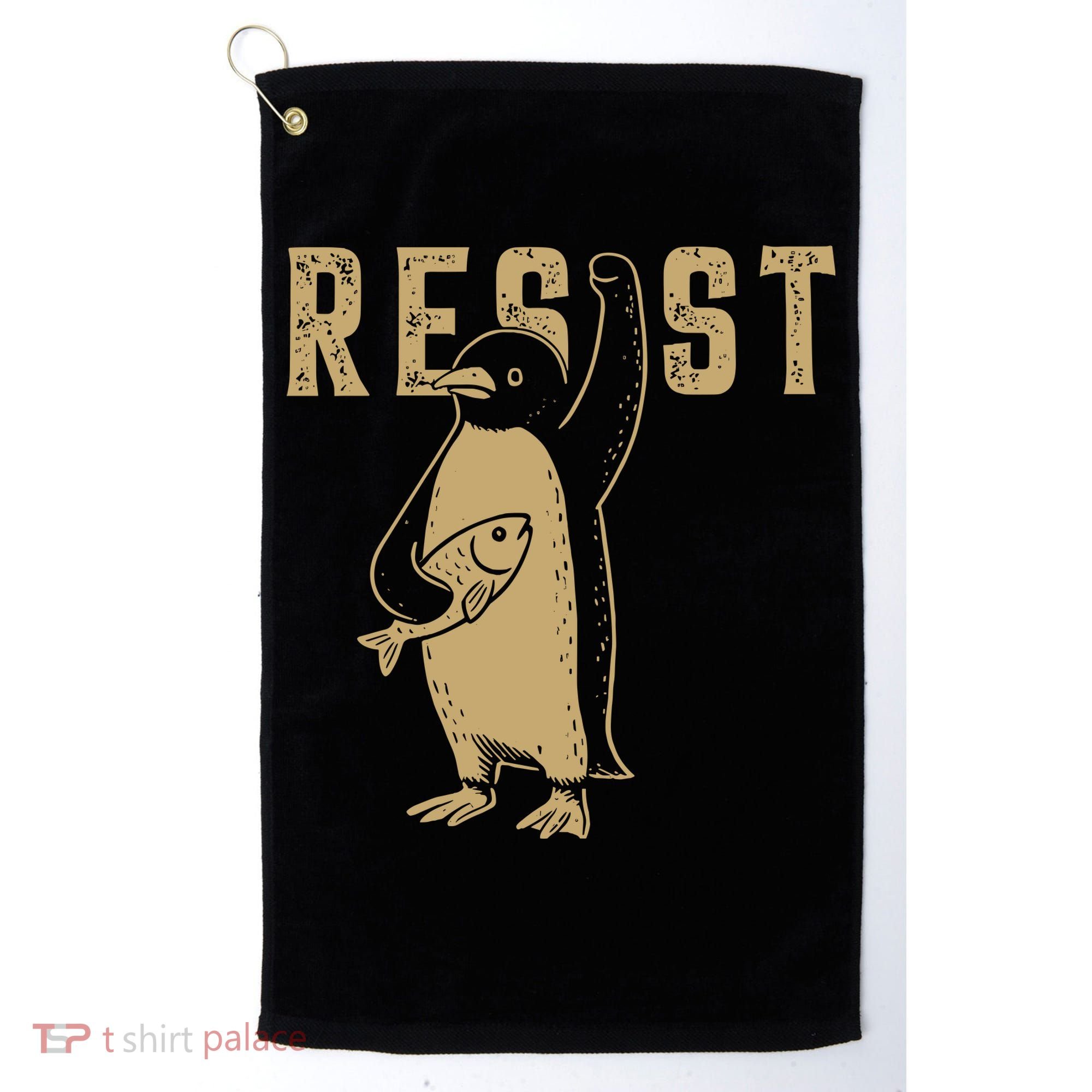 Resist Penguins Activism Golf Towel