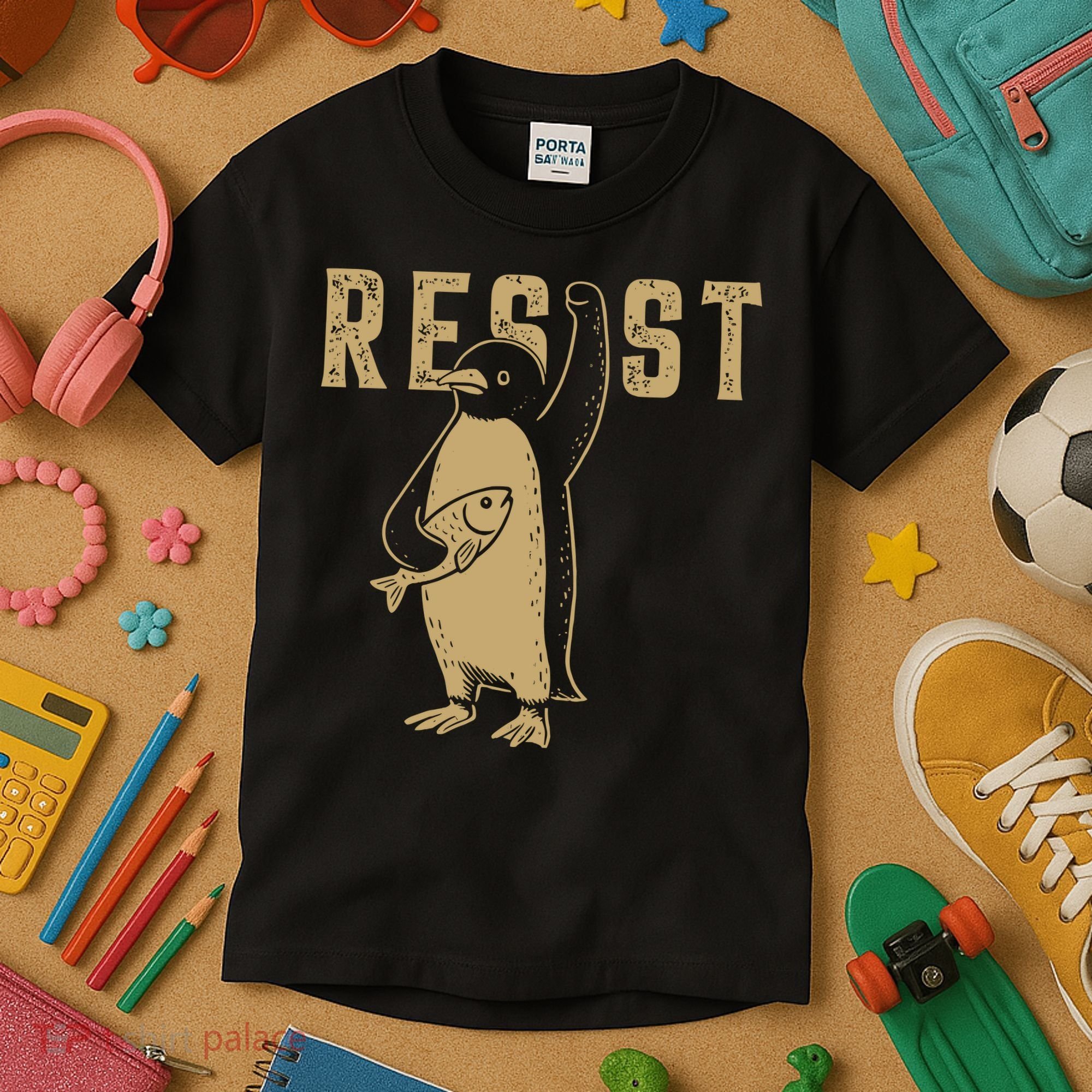 Resist Penguins Activism Kids T-Shirt