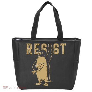 Resist Penguins Activism Tote Bag