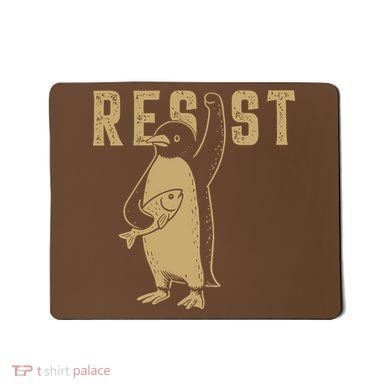 Resist Penguins Activism Mousepad