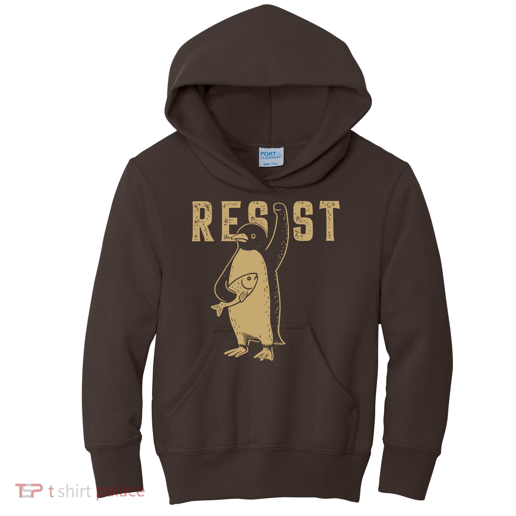 Resist Penguins Activism Kids Hoodie