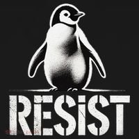 Resist Penguin Activism Penguins Protest Against Tariffs Doggie Tank thumb 4