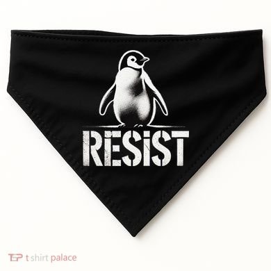 Resist Penguin Activism Penguins Protest Against Tariffs USA-Made Doggie Bandana