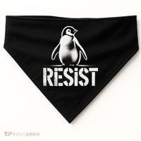 Resist Penguin Activism Penguins Protest Against Tariffs USA-Made Doggie Bandana thumb 0