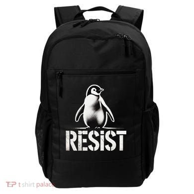 Resist Penguin Activism Penguins Protest Against Tariffs Backpack