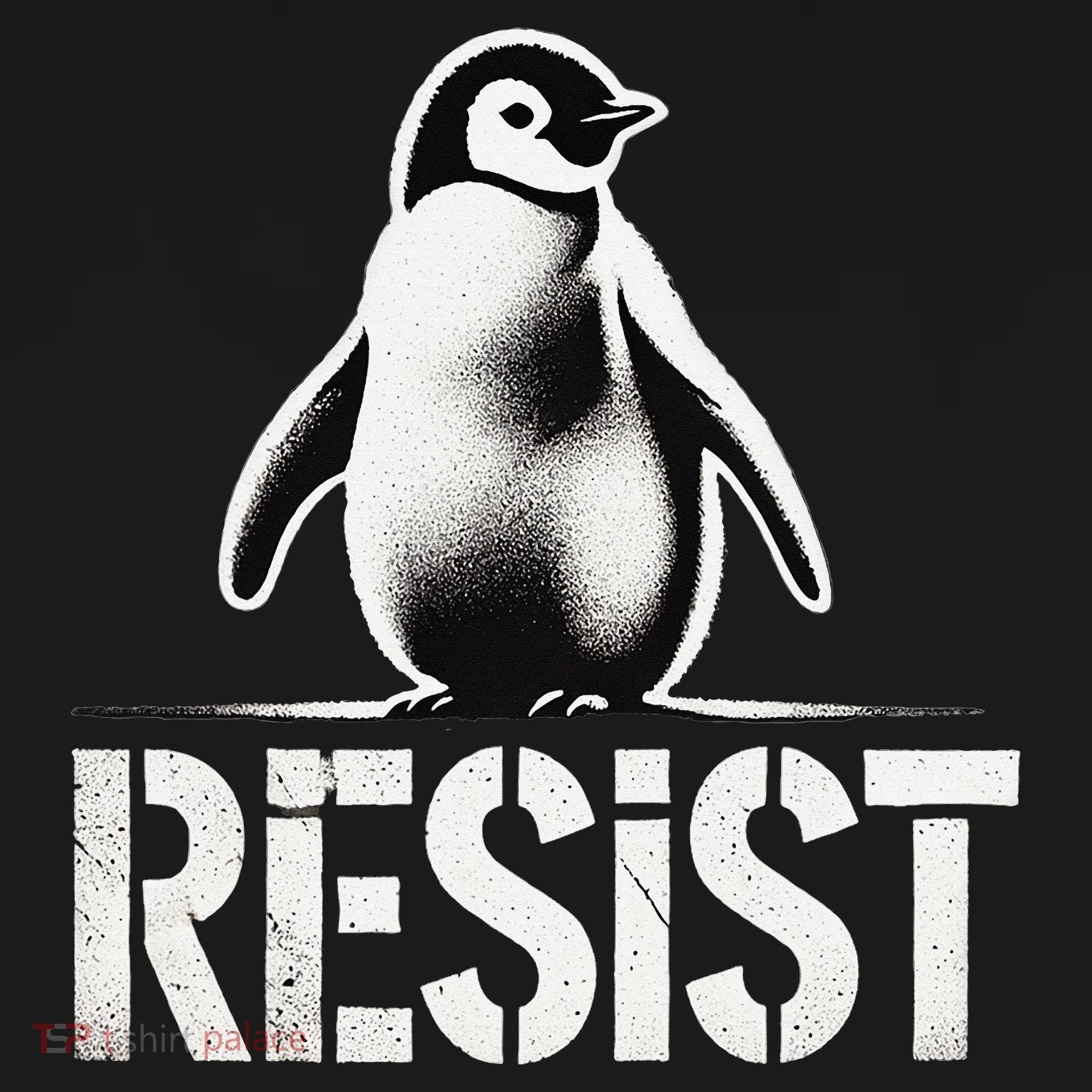 Resist Penguin Activism Penguins Protest Against Tariffs Bucket Hat