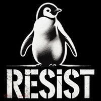 Resist Penguin Activism Penguins Protest Against Tariffs Women's Hoodie thumb 2