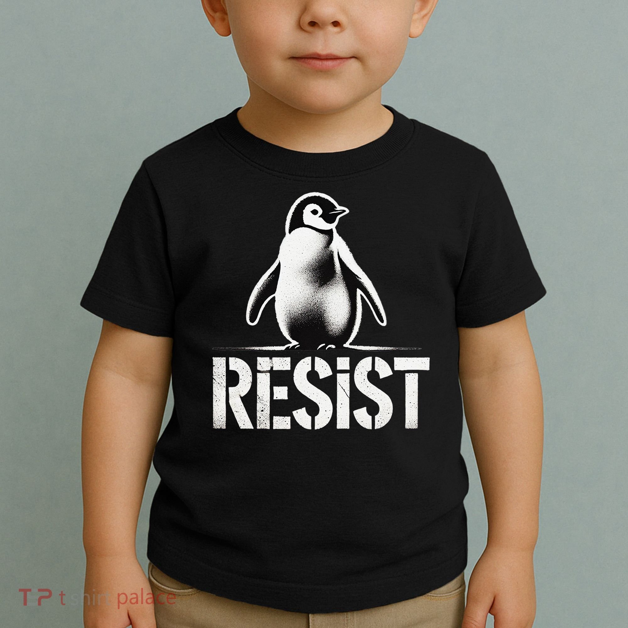 Resist Penguin Activism Penguins Protest Against Tariffs Toddler T-Shirt