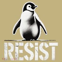 Resist Penguin Activism Penguins Protest Against Tariffs T-Shirt thumb 7