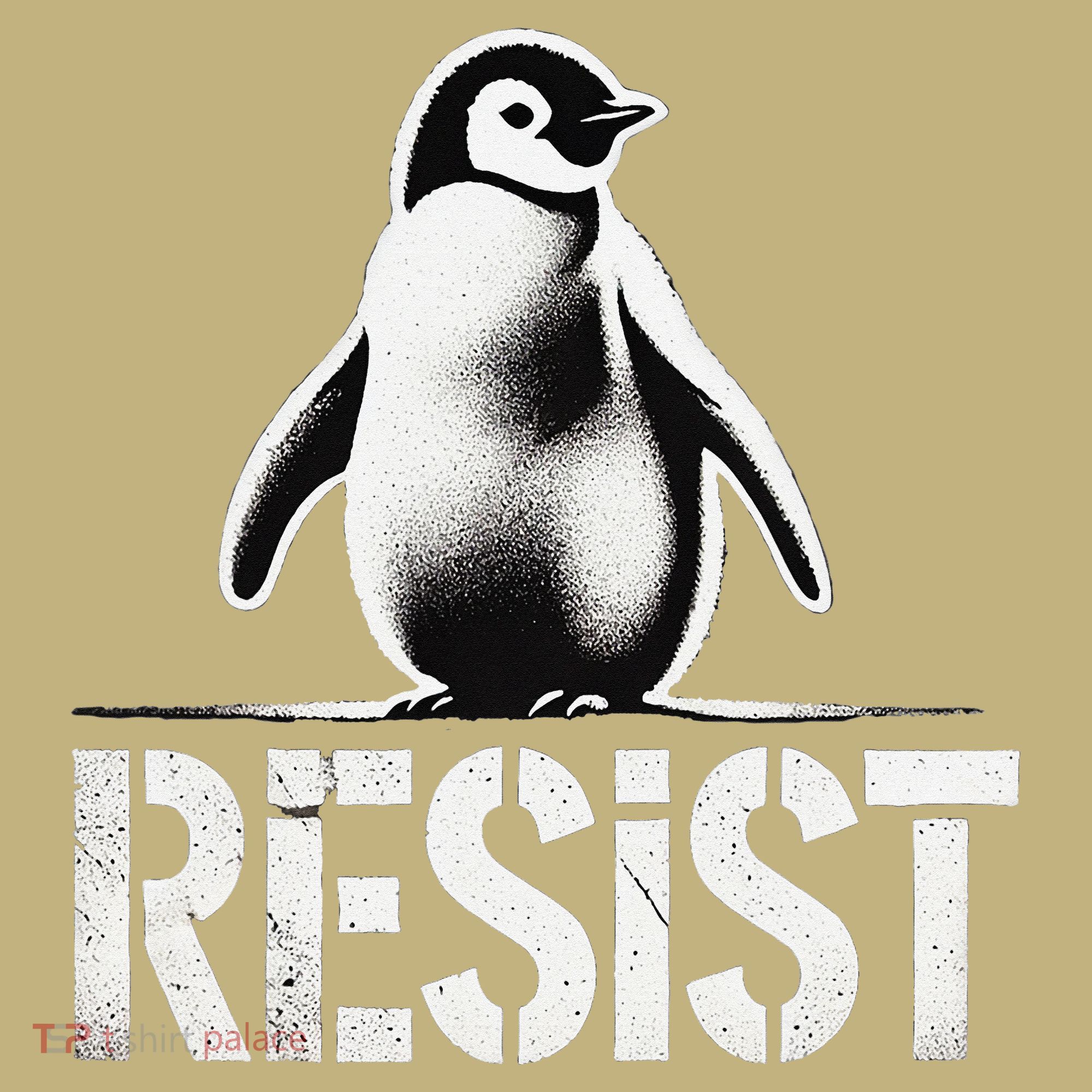 Resist Penguin Activism Penguins Protest Against Tariffs Kids T-Shirt