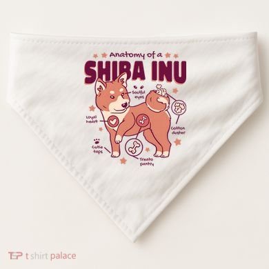 Red Panda Anatomy USA-Made Doggie Bandana