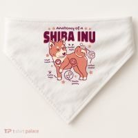 Red Panda Anatomy USA-Made Doggie Bandana thumb 0