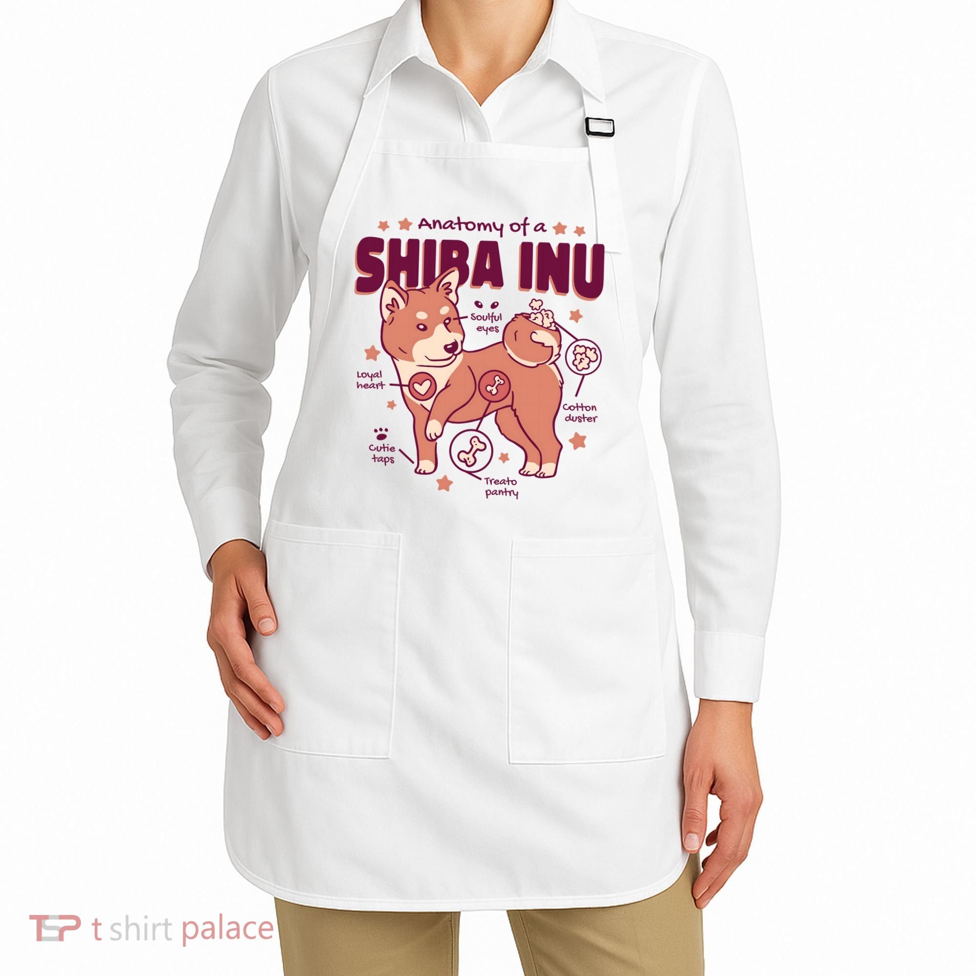Red Panda Anatomy Apron