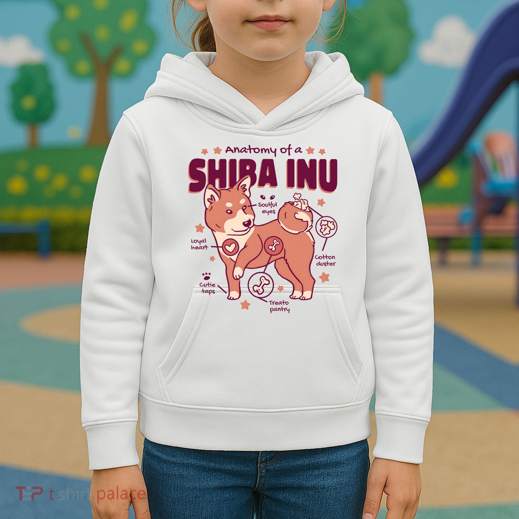 Red Panda Anatomy Kids Hoodie