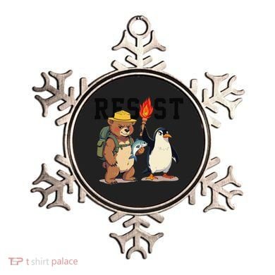 Resist Penguins And Bear Graphic We Stand With Penguins Ornament
