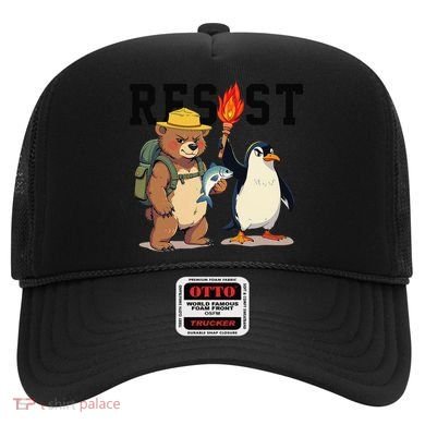 Resist Penguins And Bear Graphic We Stand With Penguins Hat