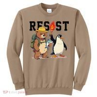 Resist Penguins And Bear Graphic We Stand With Penguins Sweatshirt thumb 0