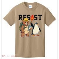 Resist Penguins And Bear Graphic We Stand With Penguins Kids T-Shirt thumb 0