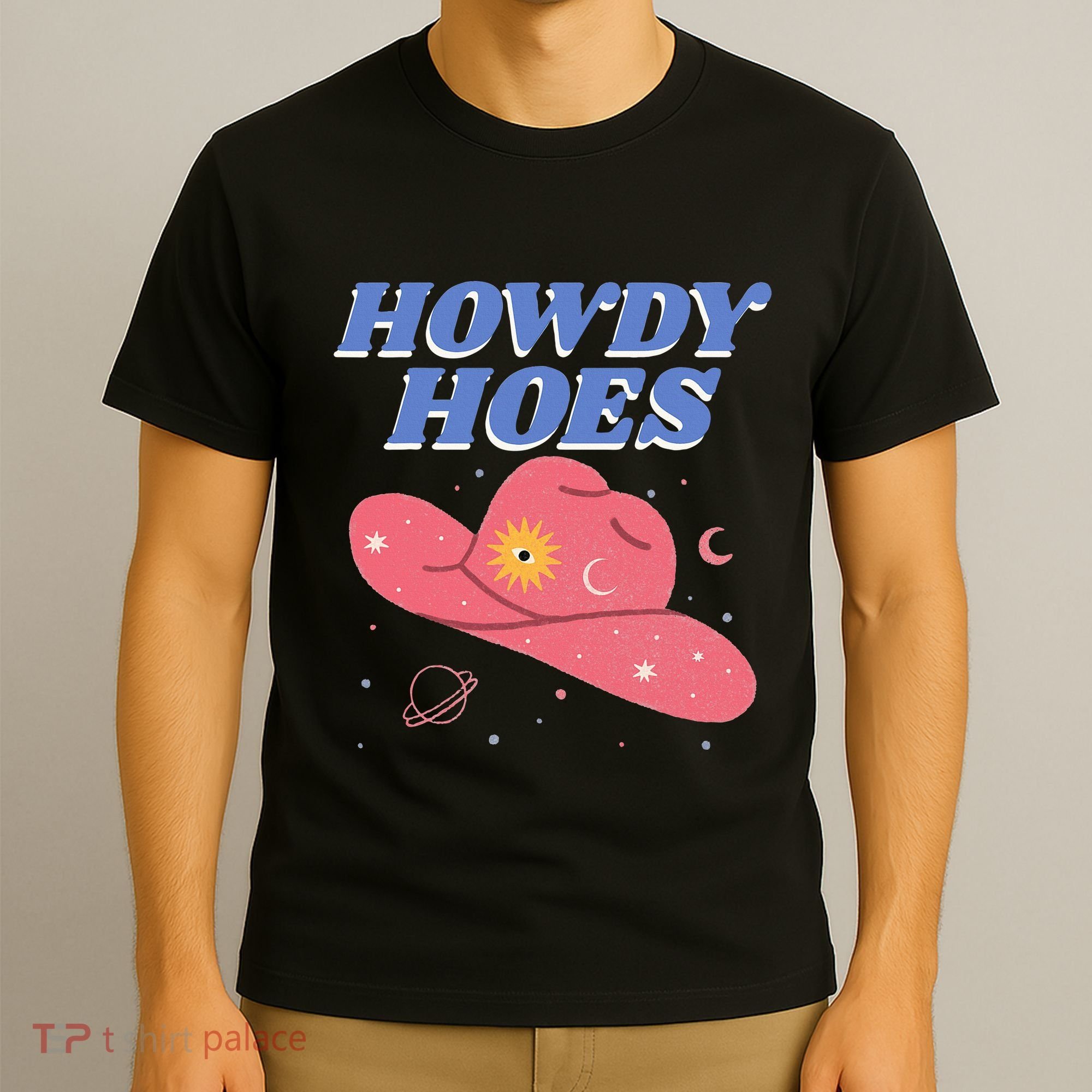 Retro Preppy Aesthetic Cowgirl Rodeo Howdy Hoes Cosmic T-Shirt