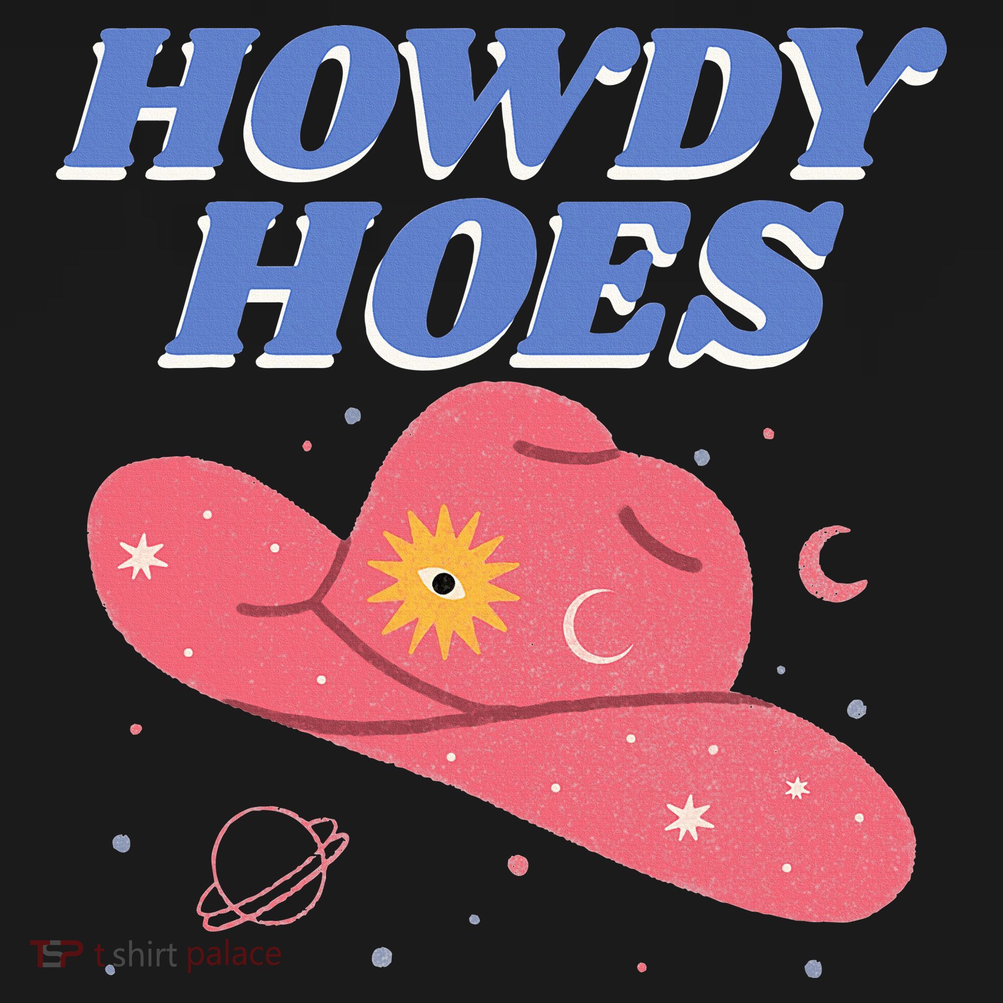 Retro Preppy Aesthetic Cowgirl Rodeo Howdy Hoes Cosmic T-Shirt