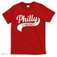 Retro Philadelphia Baseball Vintage Philly Swoosh T-Shirt thumb 0