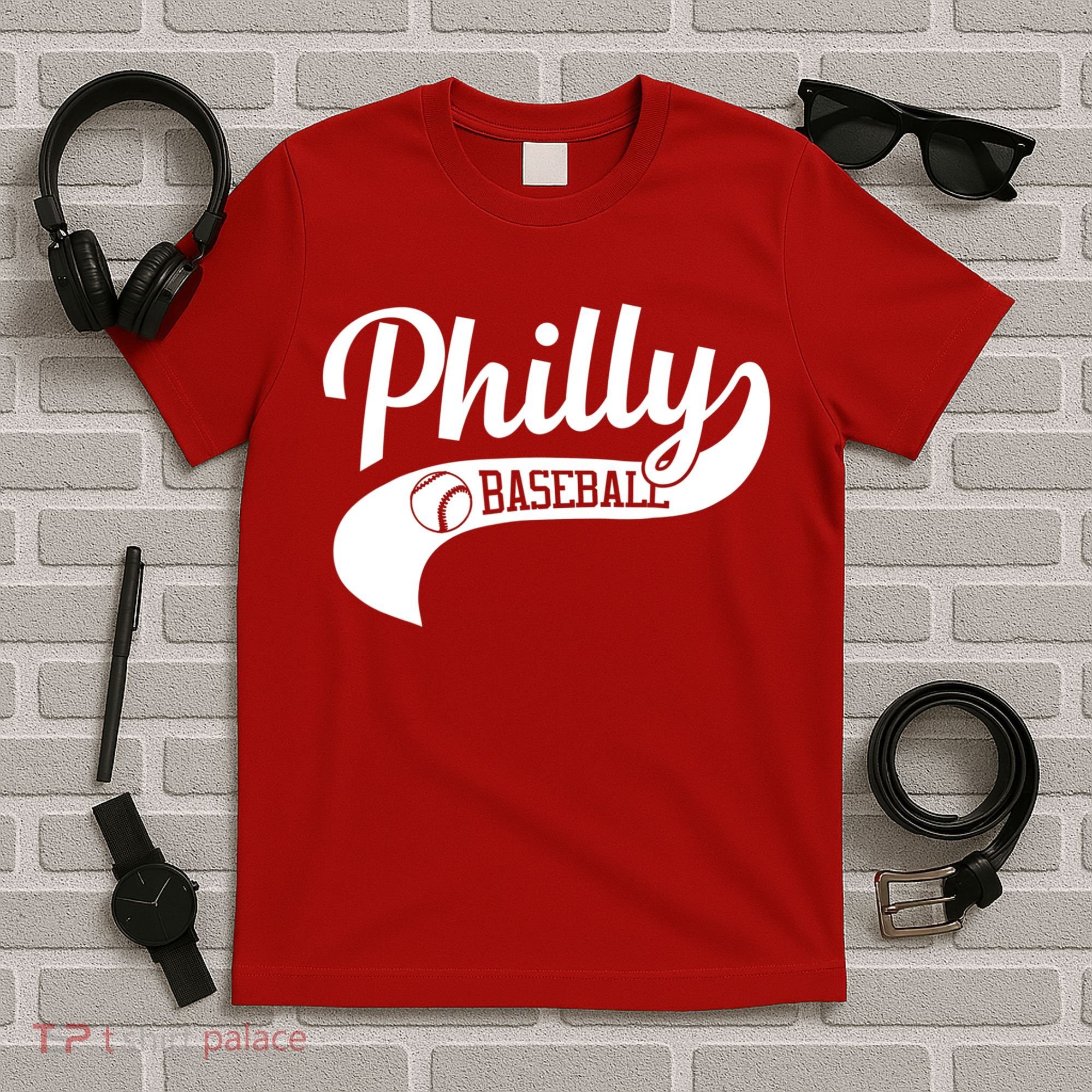 Retro Philadelphia Baseball Vintage Philly Swoosh T-Shirt