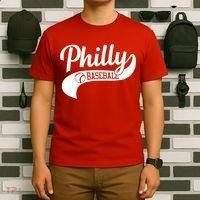 Retro Philadelphia Baseball Vintage Philly Swoosh T-Shirt thumb 6